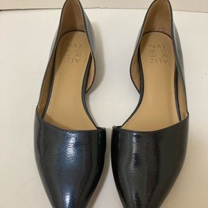 Naturalizer, navy pointy toe flats, D’Orsay style, 7M, gently used